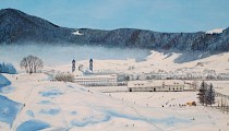 Jasminka Sakac Winterbild vom Kloster Einsiedeln